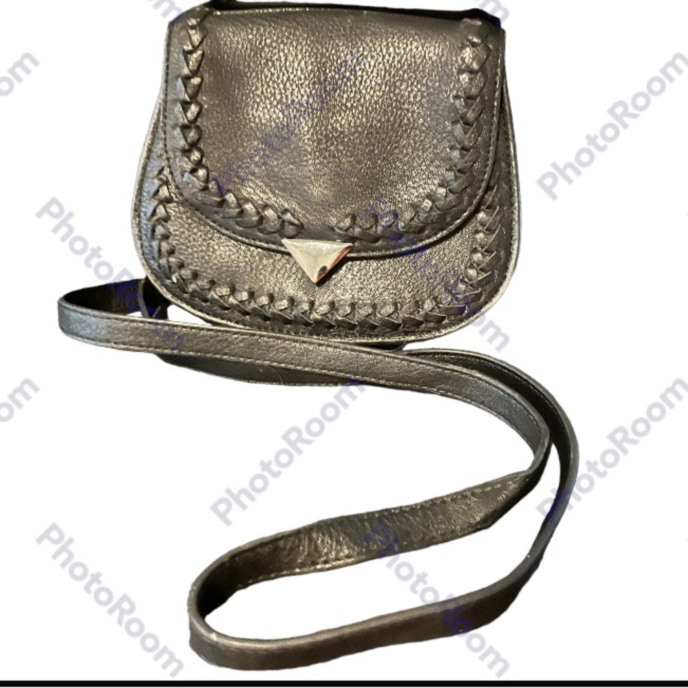 Bcbgeneration Smooth Black Leather Crossbody Purs… - image 1